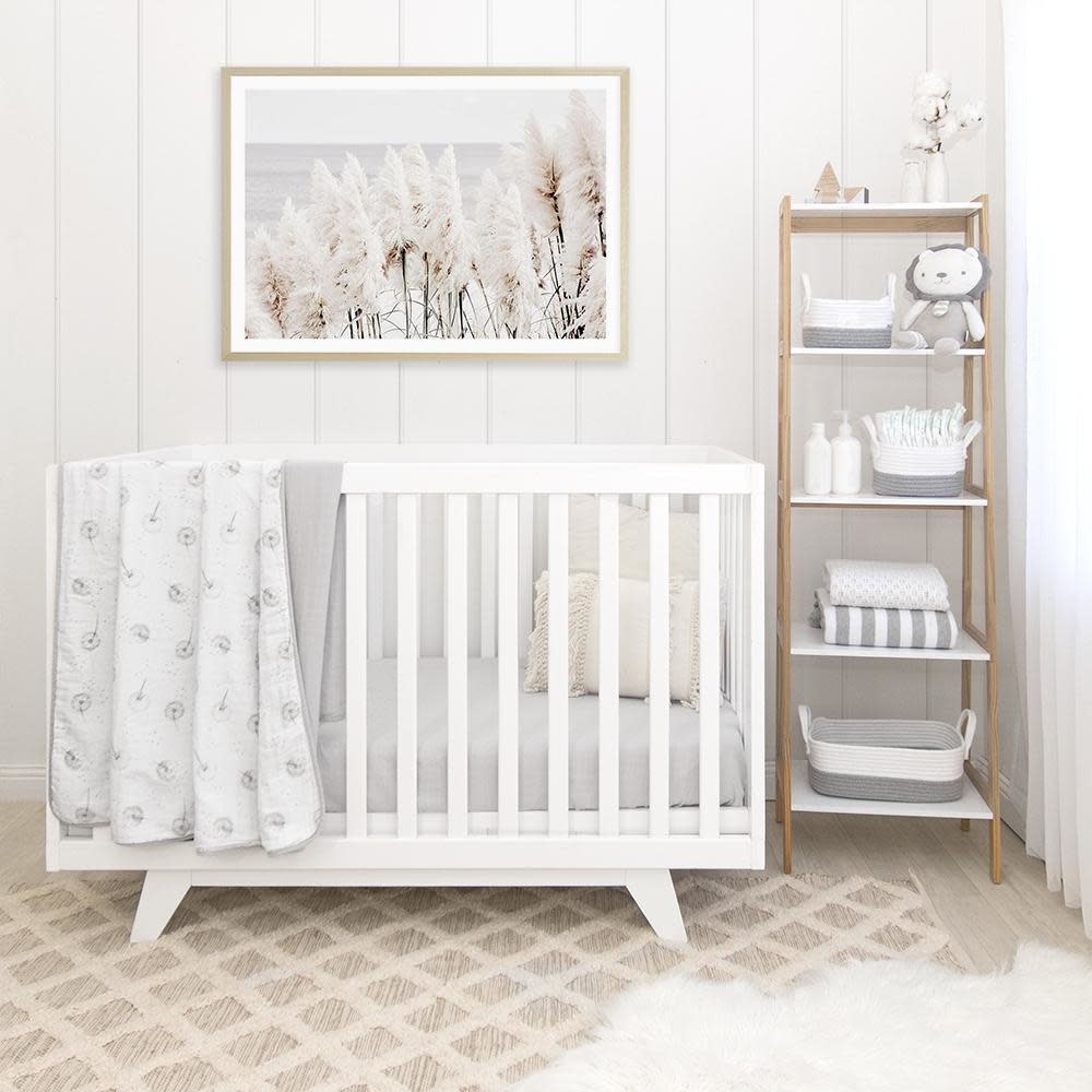 Living Textiles Living Textiles Dandelion Organic Muslin 2pk Cot Fitted Sheet