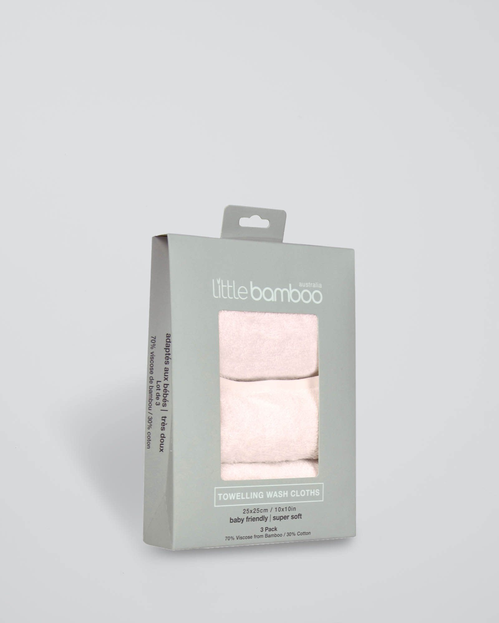 Little Bamboo Little Bamboo Towelling Wash Cloths 3 Pack