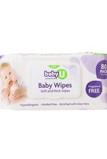 Baby U Baby U Baby Wipes Fragrant Free 80pk