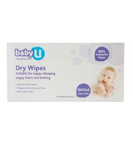 Baby U Baby U Dry Wipes 100pk