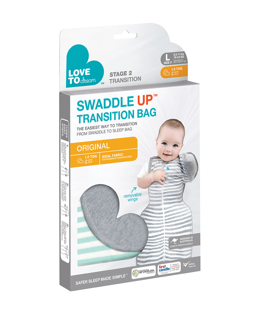 Love To Dream Love To Dream Swaddle Up™ Transition Bag Original 1.0 TOG Mint