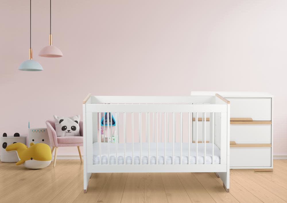 BabyRest BabyRest Poppy Nursery Package - Cot & Chest White/Beech