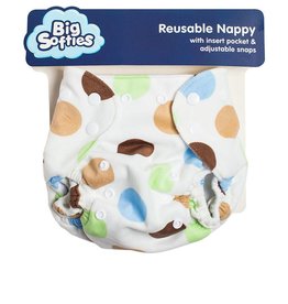 Big Softies Big Softies Minky Nappy Cover Print - Reusable