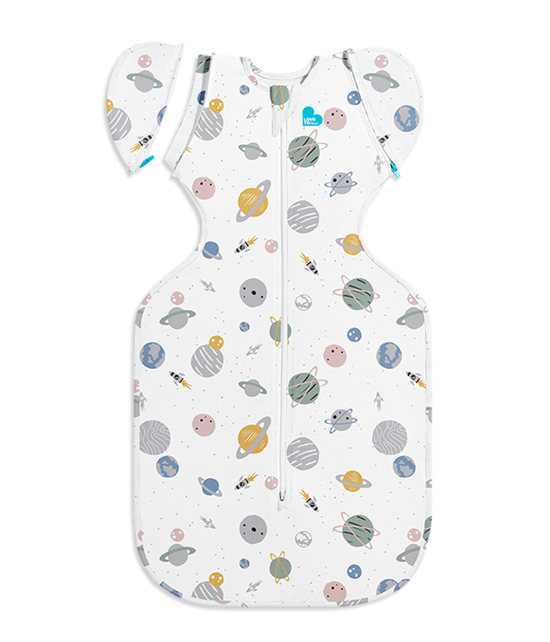 Love To Dream Love to Dream Swaddle Up™ Transition Bag Lite 0.2 TOG Space Print White - Designer Collection