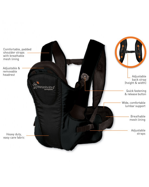Dreambaby Dreambaby Manhattan Carrier - Black