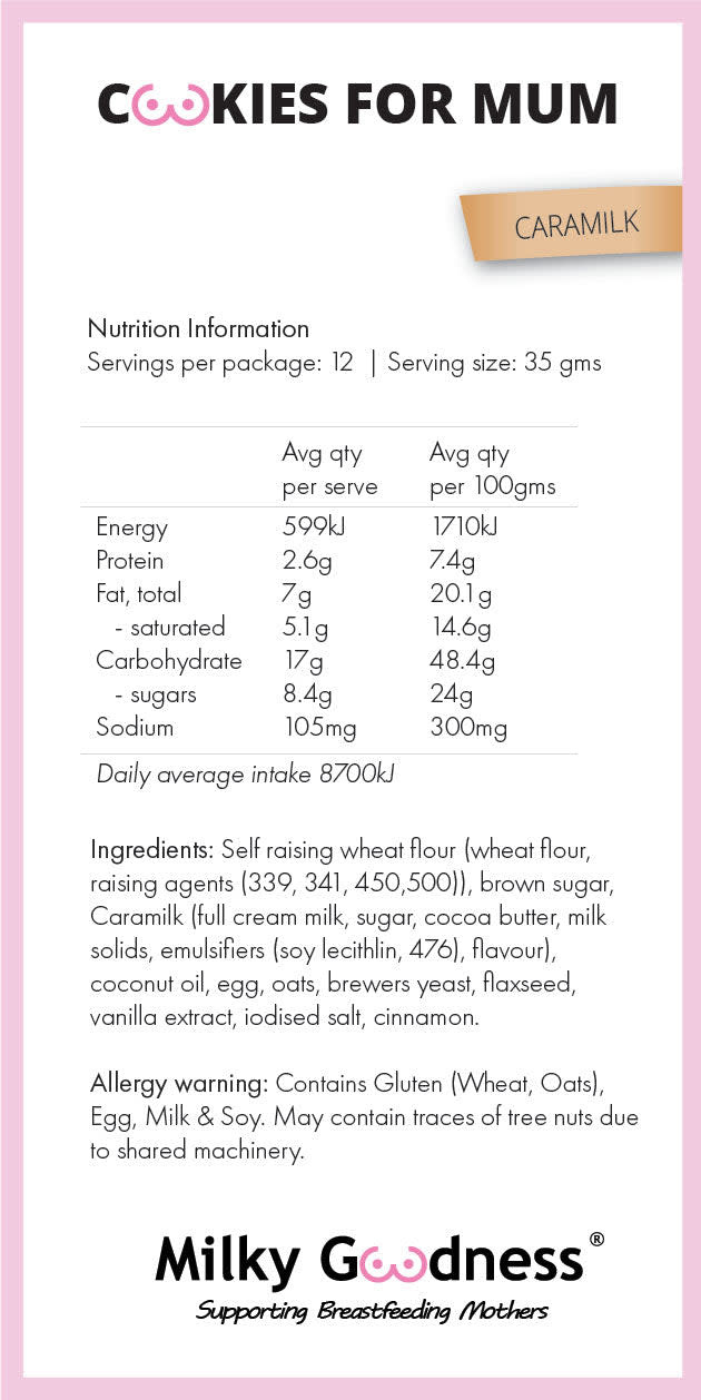 Milky Goodness Milky Goodness Cookies for mum - ready made Caramilk