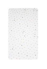 Little Turtle Little Turtle Rectangle Cot Fitted Sheet Woven Cotton Beige & Grey Spots