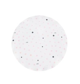 Little Turtle Little Turtle Circle Bassinet Fitted Sheet Woven Cotton Pale Pink & Grey Spots