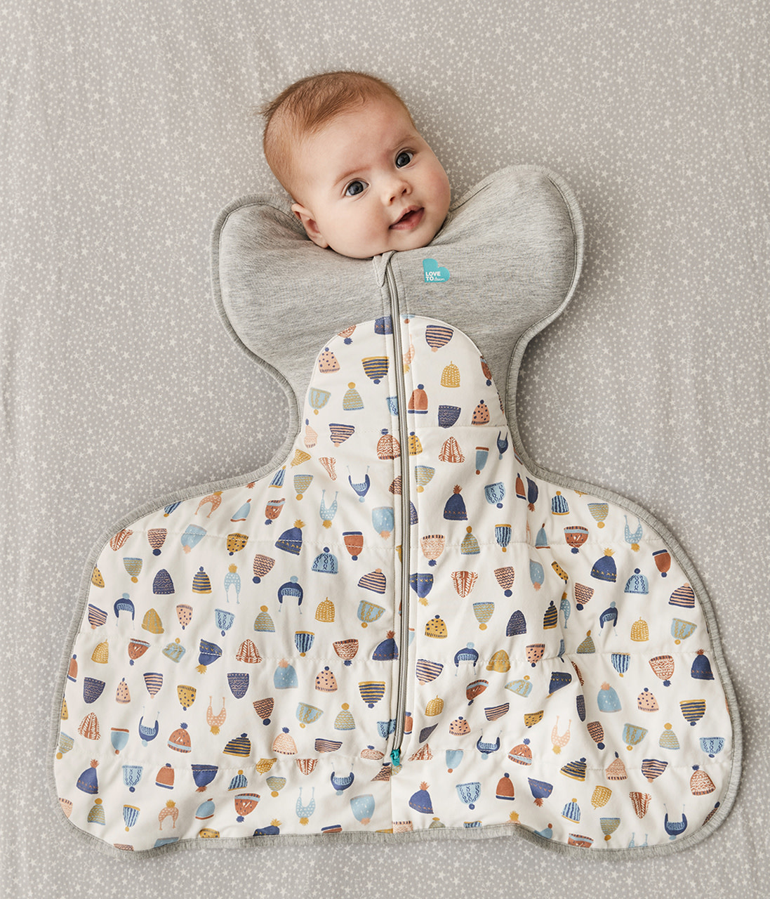 Love To Dream Love To Dream Swaddle UP™ Original Hip Dysplasia Warm 2.5 Tog White - Happy Hats