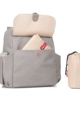 Babymel Babymel Robyn Convertible Backpack Faux Leather Pale Grey