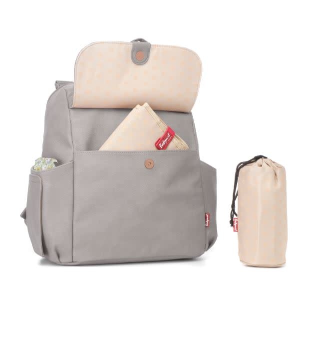 Babymel Babymel Robyn Convertible Backpack Faux Leather Pale Grey