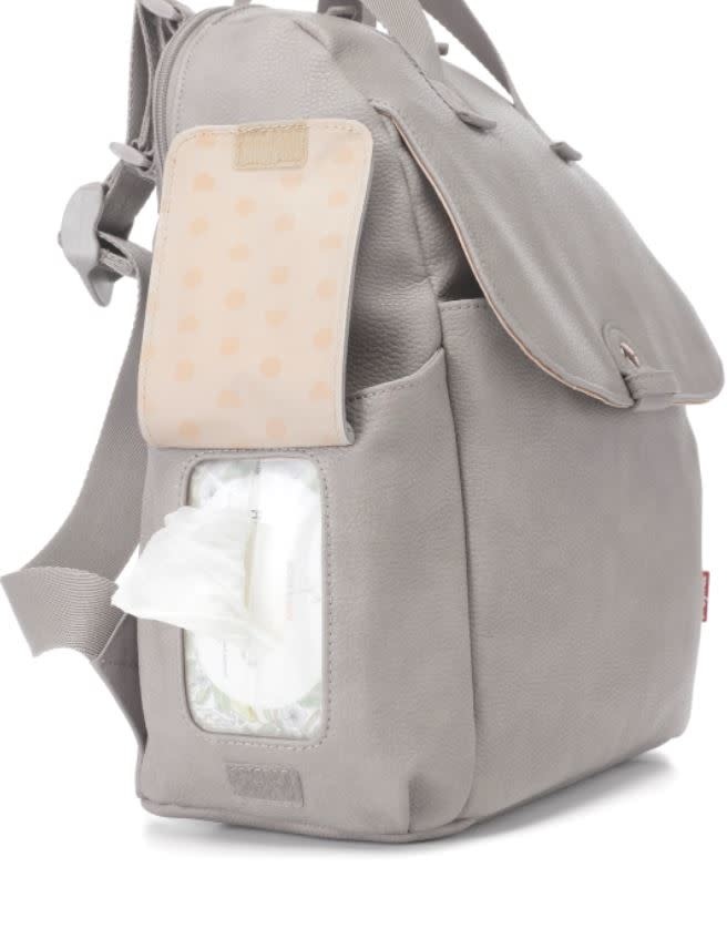 Babymel Babymel Robyn Convertible Backpack Faux Leather Pale Grey