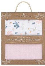 Living Textiles Living Textiles Botanical Organic muslin 2pk cradle/Co-Sleeper Fitted Sheet