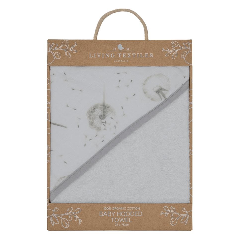 Living Textiles Living Textiles Dandelion Organic Muslin Hooded Towel with Organic Terry Towelling