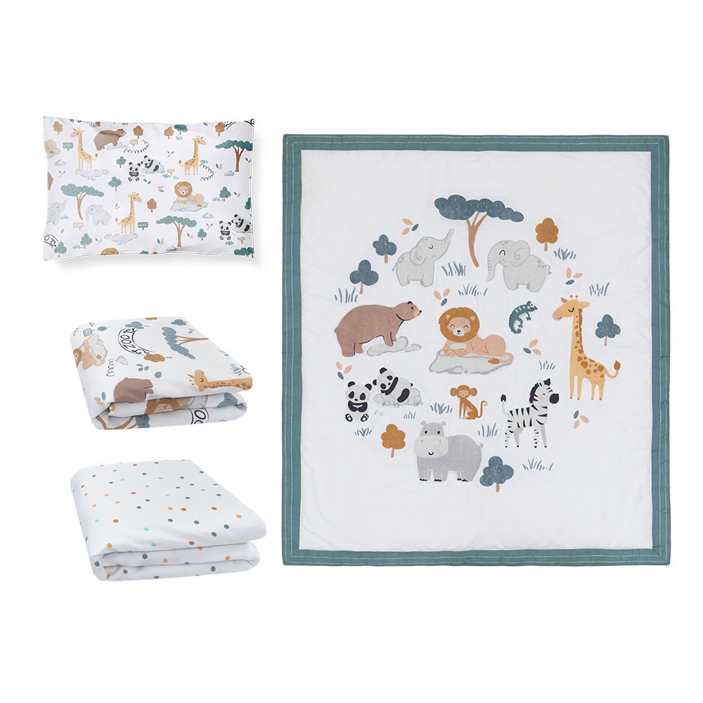 Lolli Living Lolli Living 4pc Nursery Set - Day at the Zoo