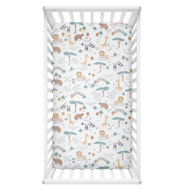 Lolli Living Lolli Living Cot Fitted Sheet - Day at the Zoo