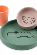 Done By Deer Done By Deer Silicone dinner set Croco Colour Mix