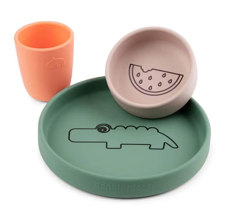Done By Deer Done By Deer Silicone dinner set Croco Colour Mix