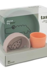 Done By Deer Done By Deer Silicone dinner set Croco Colour Mix