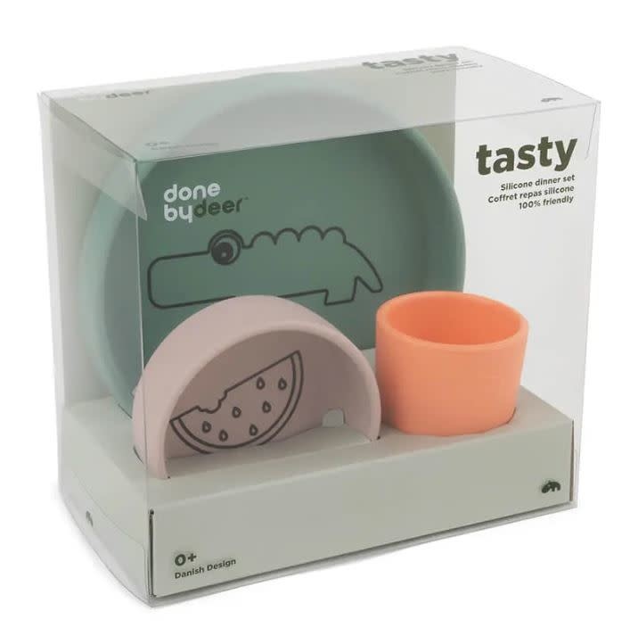 Done By Deer Done By Deer Silicone dinner set Croco Colour Mix