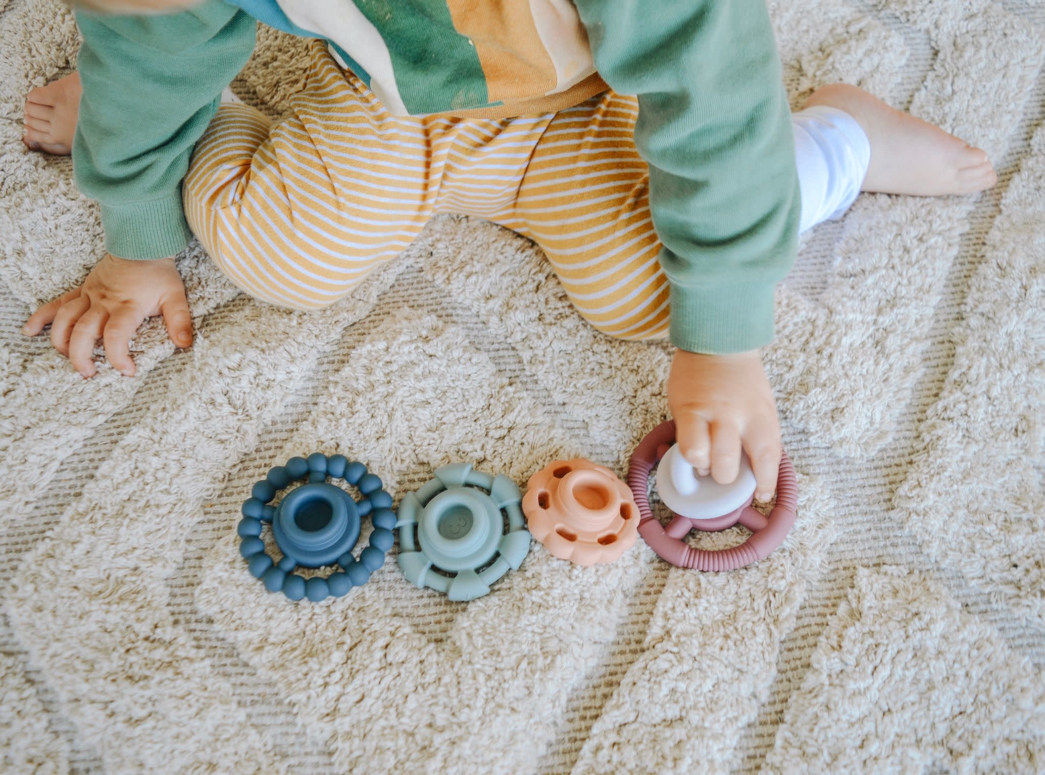 JellyStone Jellystone Rainbow Stacker Teether & Toy