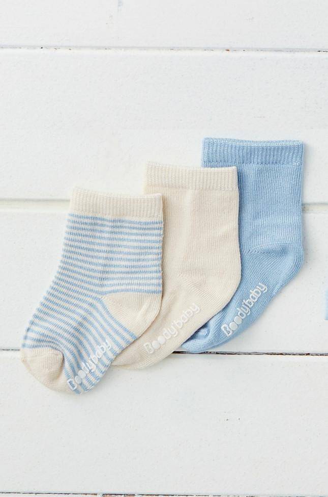 Boody Baby Boody Baby Socks 3 Pack Chalk/Sky