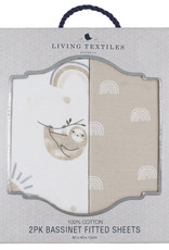 Living Textiles Living Textiles 2pk Bassinet Fitted Sheets