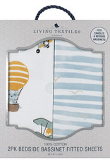 Living Textiles Living Textiles 2pk Bedside Co-Sleeper Fitted Sheets