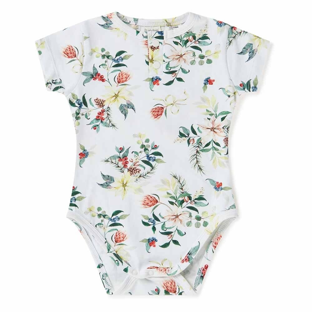 Snuggle Hunny Kids Snuggle Hunny Festive Berry Short Sleeve Bodysuit