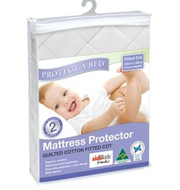 Protect-A-Bed Protect-A-Bed Cotton Woven Quilted Fitted Cot 130x68cm