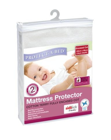 Protect-A-Bed Protect-A-Bed Mattress Protector Terry Fitted Encased Cot (130cmx68cm)