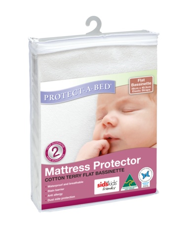 Protect-A-Bed Protect-A-Bed Terry Cotton Bassinette 56x40.5cm with elastic straps