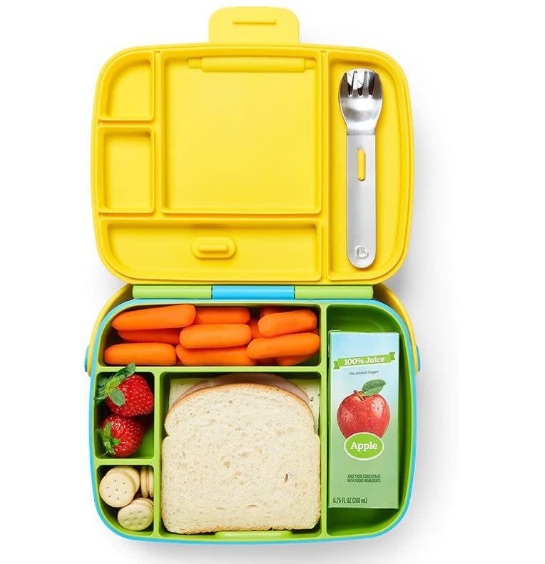 Munchkin Munchkin Lunch Bento Box with Stainless Steel Utensils - Assorted