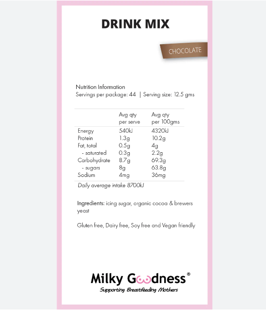 Milky Goodness Milky Goodness Lactation Chocolate Drink Mix 550g