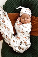 Snuggle Hunny Kids Snuggle Hunny Kids Dino Organic Jersey Wrap & Beanie Set