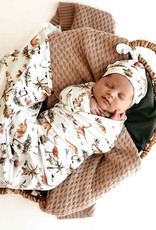 Snuggle Hunny Kids Snuggle Hunny Kids Dino Organic Jersey Wrap & Beanie Set