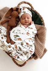 Snuggle Hunny Kids Snuggle Hunny Kids Dino Organic Jersey Wrap & Beanie Set
