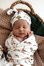 Snuggle Hunny Kids Snuggle Hunny Kids Dino Organic Jersey Wrap & Beanie Set