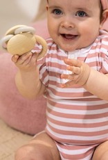 Snuggle Hunny Kids Snuggle Hunny Rose Stripe Short Sleeve Bodysuit