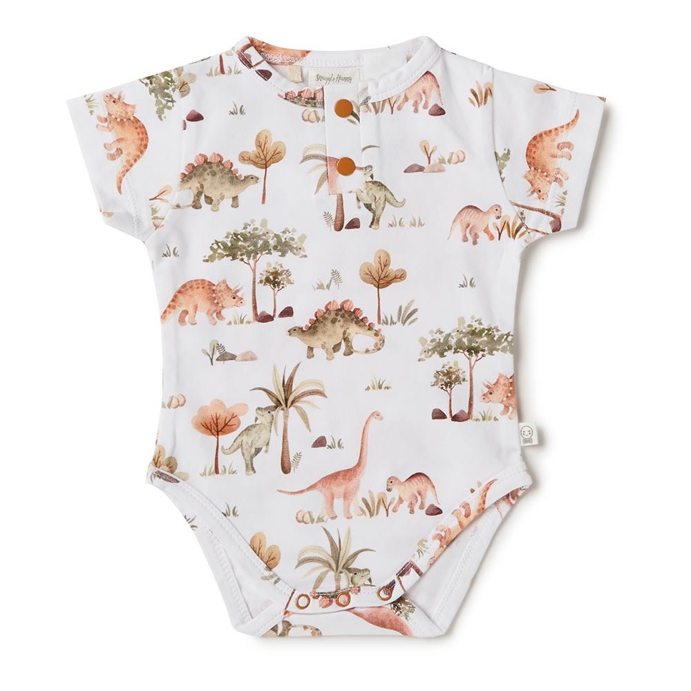 Snuggle Hunny Kids Snuggle Hunny Dino Short Sleeve Bodysuit