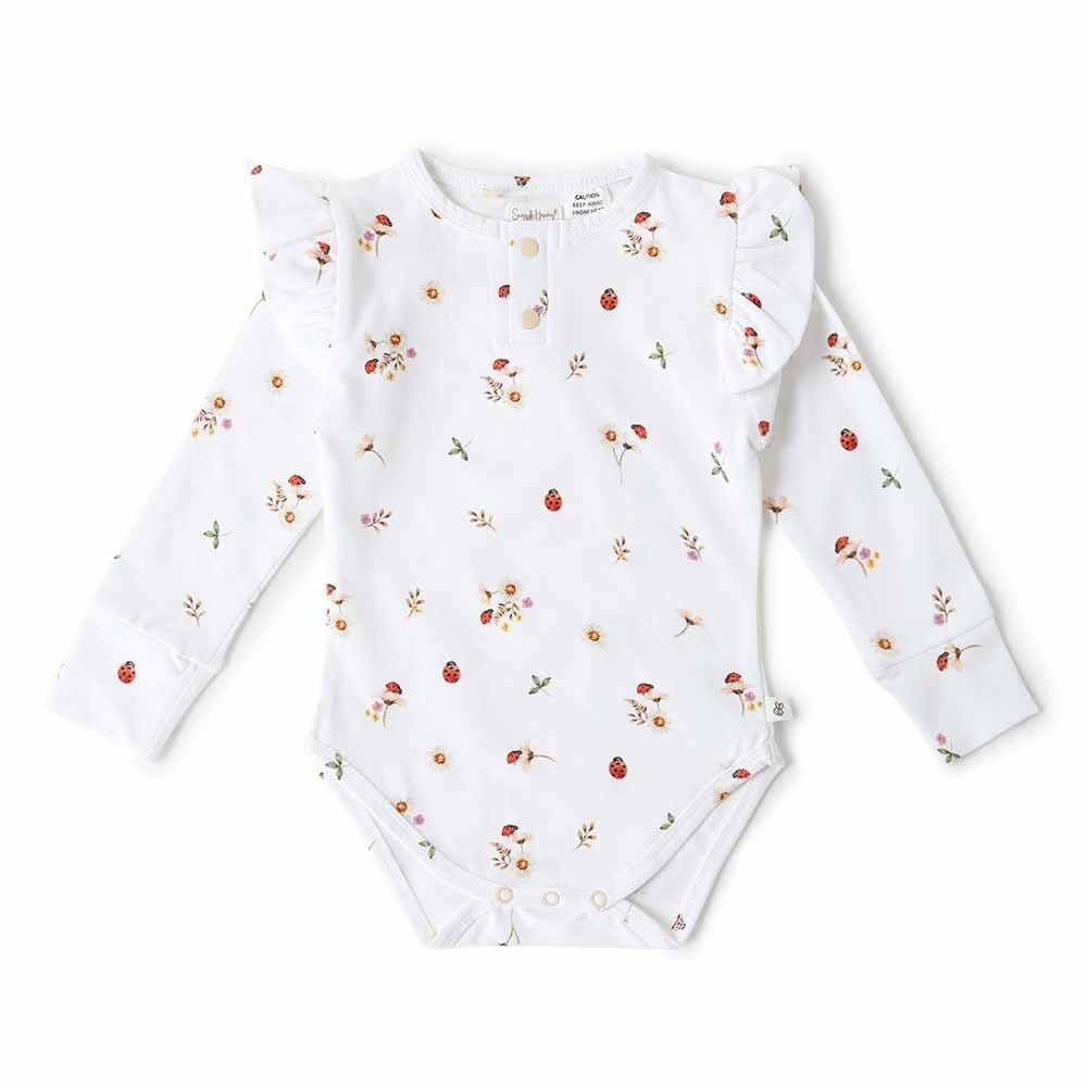 Snuggle Hunny Kids Snuggle Hunny Ladybug Long Sleeve Organic Bodysuit
