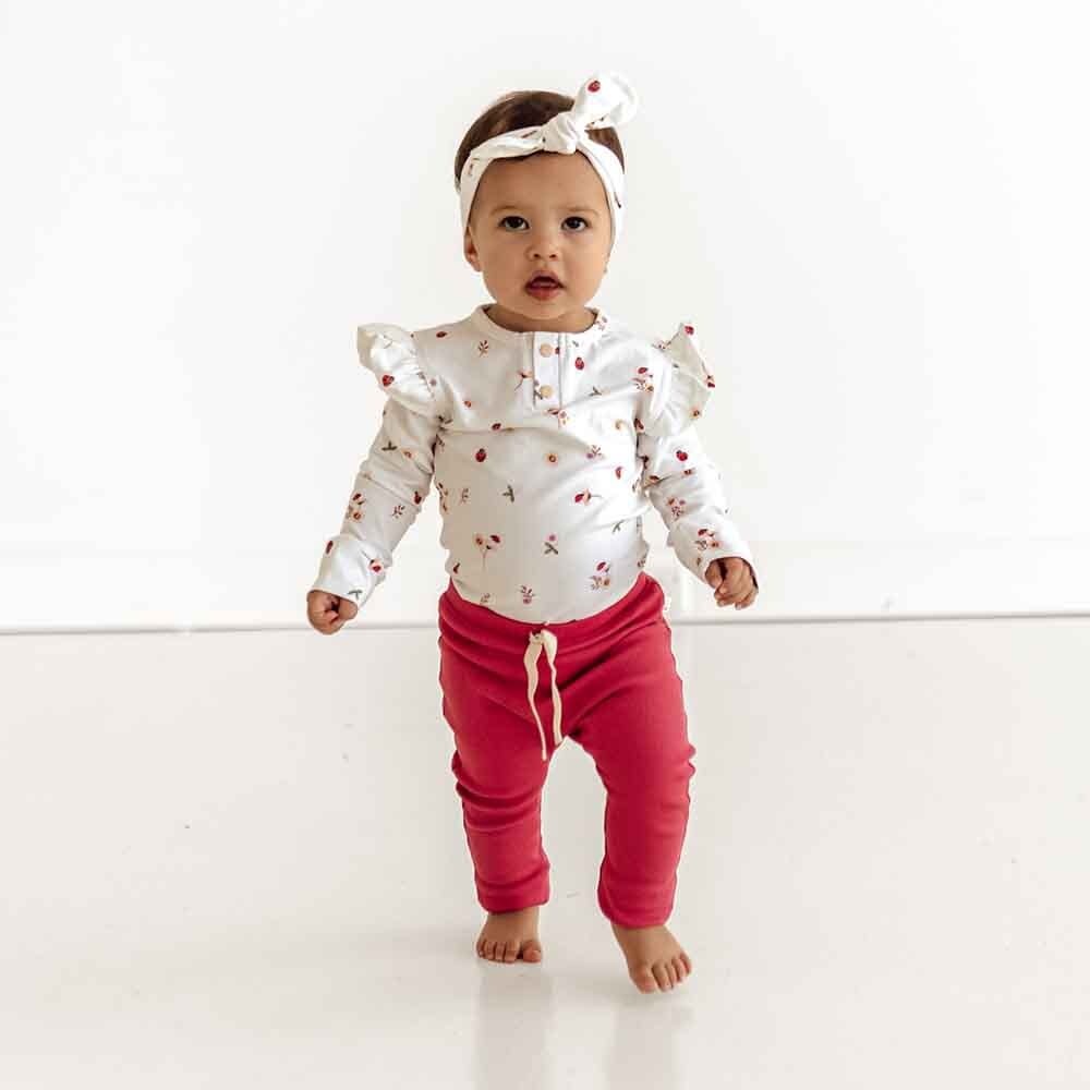 Snuggle Hunny Kids Snuggle Hunny Ladybug Long Sleeve Organic Bodysuit