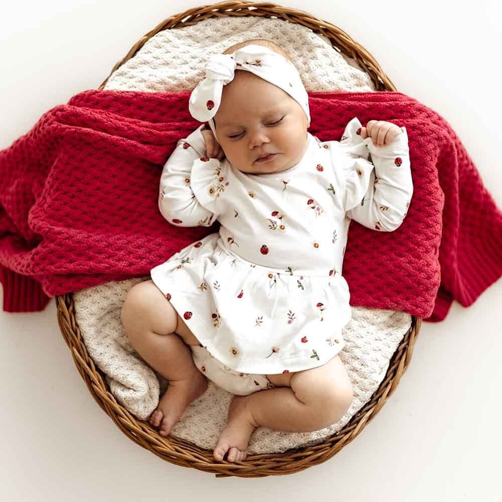 Snuggle Hunny Kids Snuggle Hunny Ladybug Long Sleeve Organic Dress