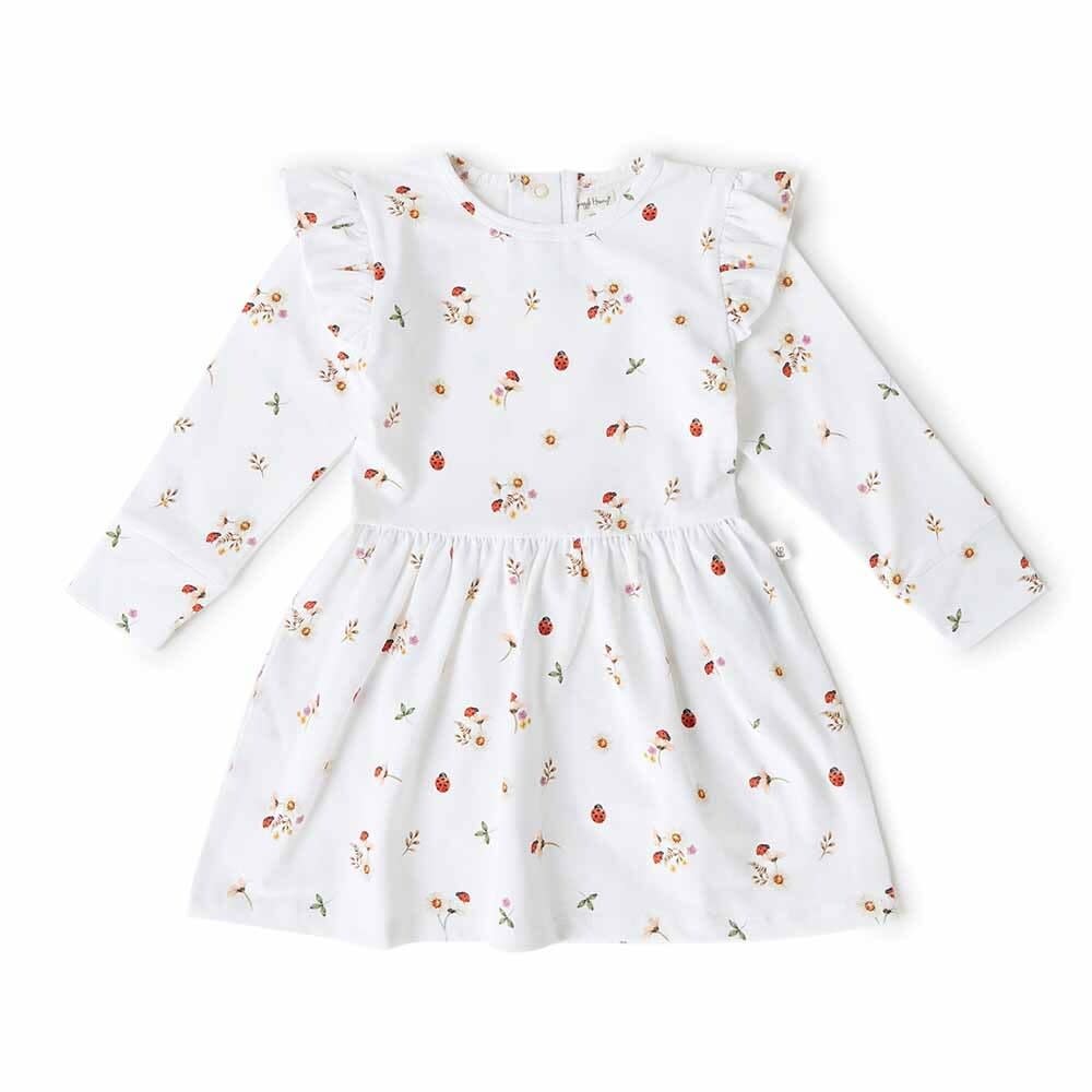 Snuggle Hunny Kids Snuggle Hunny Ladybug Long Sleeve Organic Dress