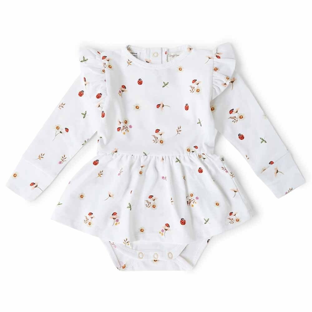 Snuggle Hunny Kids Snuggle Hunny Ladybug Long Sleeve Organic Dress