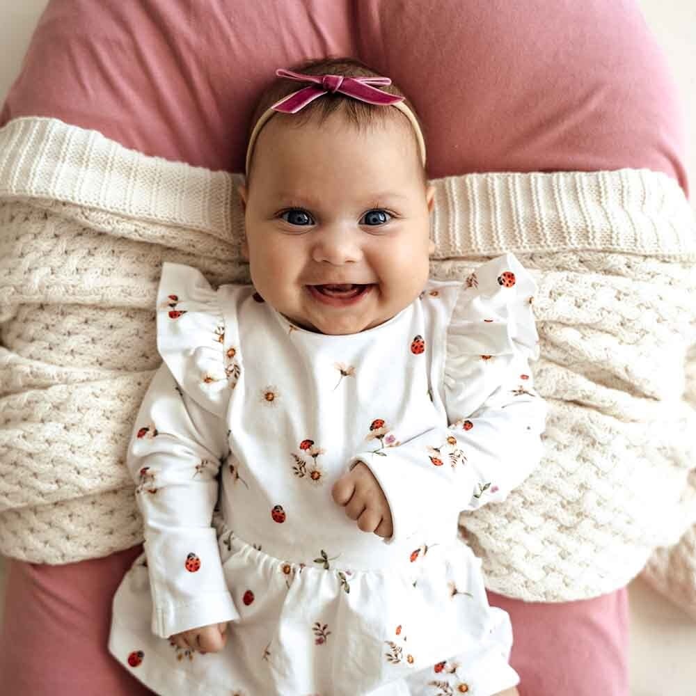 Snuggle Hunny Kids Snuggle Hunny Ladybug Long Sleeve Organic Dress