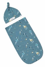 Snuggle Hunny Kids Snuggle Hunny Rocket Organic Snuggle Swaddle & Beanie Set
