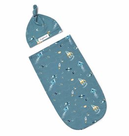 Snuggle Hunny Kids Snuggle Hunny Rocket Organic Snuggle Swaddle & Beanie Set