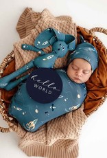 Snuggle Hunny Kids Snuggle Hunny Rocket Organic Snuggle Swaddle & Beanie Set