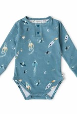 Snuggle Hunny Kids Snuggle Hunny Rocket Long Sleeve Organic Bodysuit - Size 1